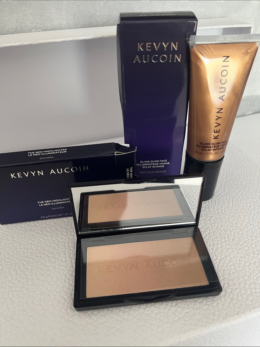 Kevyn Aucoin Neo Highlighter Sahara and Glass Glow Face Illuminator